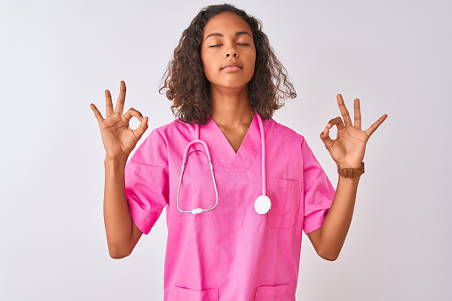 Nurse meditating