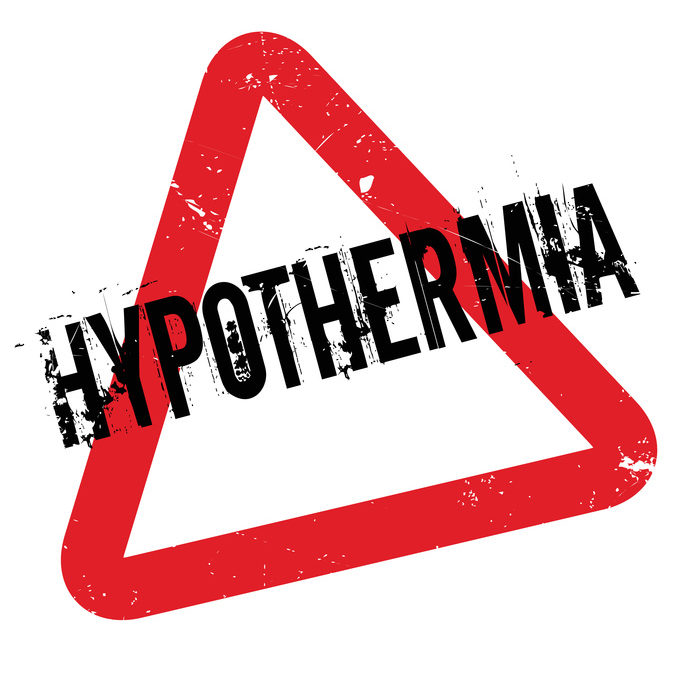 decorative image of a waning sign that says "Hypothermia"