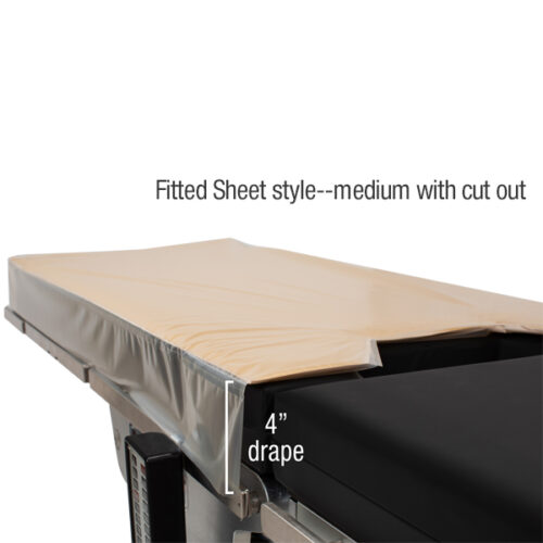 disposable overlay cover in a fitted sheet style