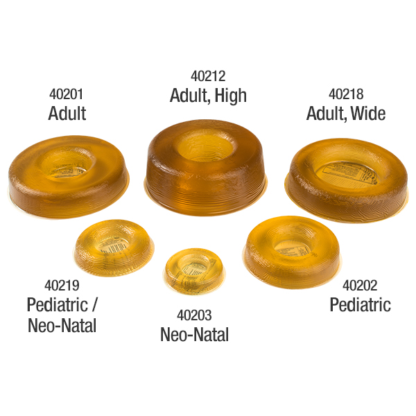 Adult-Pediatric-Donut-Head-Pads_40201-40212-40218-40202-40203-40219_Group_3786402840_L_WEB600px 6 different available sized donut head pads