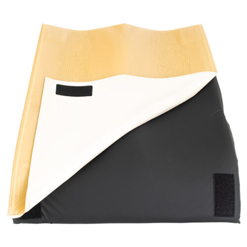 Close-up of Dual Frog Positioner in a two-piece set with a foam base