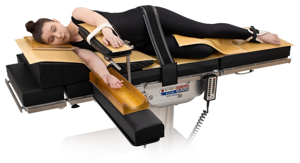 patient in lateral position with ACTION positioning products